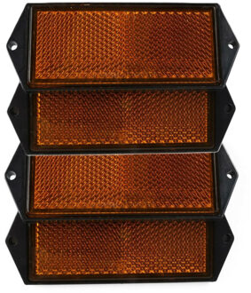 Benson Reflector - set 4x - oranje - schroefbevestiging - 104 x 40 mm
