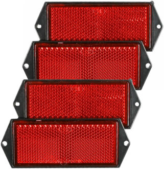 Benson Reflector - set 4x - rood - schroefbevestiging - 100 x 40 mm