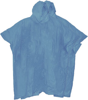 Benson Regenponcho met capuchon - 2x - blauw - herbruikbaar - PVC One size
