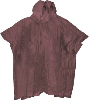 Benson Regenponcho met capuchon - 2x - bruin - herbruikbaar - PVC - One size