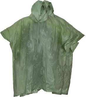 Benson Regenponcho met capuchon - 2x - groen - herbruikbaar - PVC One size