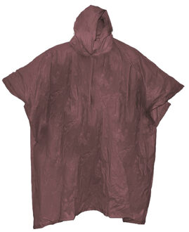 Benson Regenponcho met capuchon - bruin - herbruikbaar - PVC - Regenponcho's