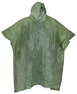 Benson Regenponcho met capuchon - groen - herbruikbaar - PVC - Regenponcho's