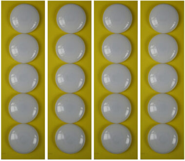 Benson ronde koelkast / whiteboard magneetjes - 20x stuks - wit - Keuken magneten