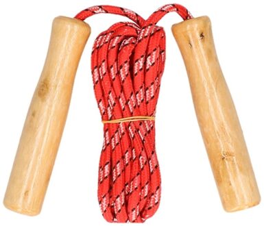 Benson Rood Springtouw Met Houten Handvatten 236 Cm - Springtouwen