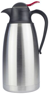 Benson RVS thermoskan - 1.1 liter - koffiekan / theekan - zilver - Thermoskannen Zilverkleurig