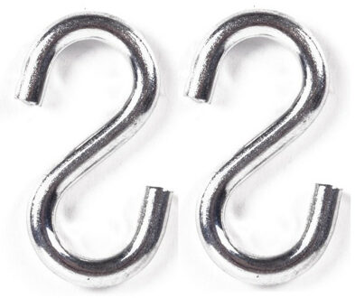 Benson S-haak / ophanghaak - 2x - van metaal - 4.7 mm