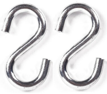 Benson S-haak / ophanghaak - 2x - van metaal - 7.9 mm