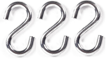 Benson S-haak / ophanghaak - 3x - van metaal - 7.9 mm