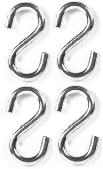 Benson S-haak / ophanghaak - 4x - van metaal - 7.9 mm