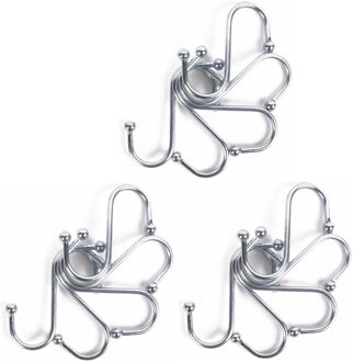 Benson S-haken / ophanghaken - 15-delig - van metaal - 70 mm