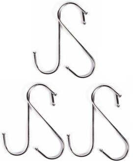 Benson S-haken / ophanghaken - 6-delig - van metaal - 160 mm