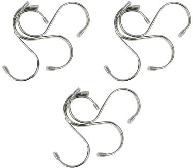 Benson S-haken / ophanghaken - 9-delig - metaal - 70 mm
