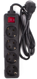 Benson Schakelaar TCD 4V - RA - 1.5 Meter - Zwart - 2500Watt.