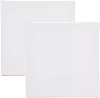 Benson Schildersdoek - 2x - 20 x 20 cm - blanco canvas - katoen - 280 grams