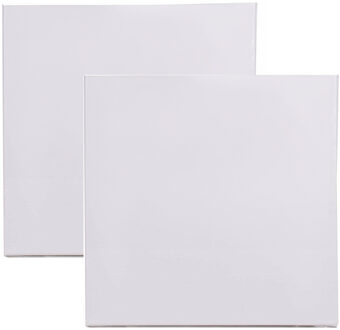 Benson Schildersdoek - 2x - 30 x 30 cm - blanco canvas - katoen - 280 grams