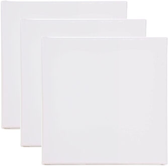 Benson Schildersdoek - 3x - 20 x 20 cm - blanco canvas - katoen - 280 grams