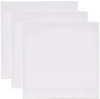 Benson Schildersdoek - 3x - 40 x 40 cm - blanco canvas - katoen - 280 grams