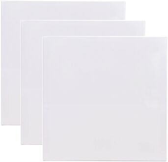 Benson Schildersdoek - 3x - 50 x 50 cm - blanco canvas - katoen - 280 grams