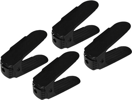 Benson Schoenenopbergers - zwart - kunststof - 4x stuks