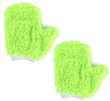 Benson Schoonmaakhandschoen Rasta - 2x - microvezel - voor droog en nat gebruik