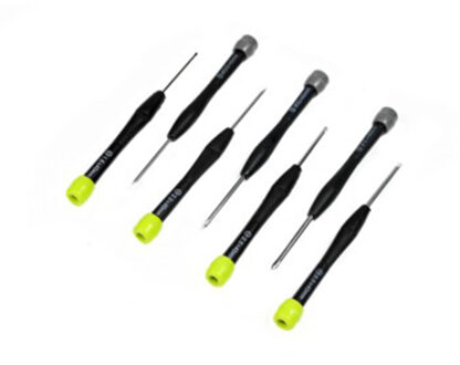 Benson Schroevendraaier precisie/mini set plat en kruiskop 7-delig deluxe Zwart