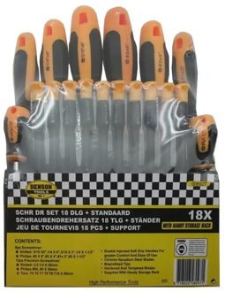Benson Schroevendraaierset - 18 delig - met standaard profiel