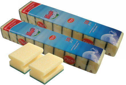 Benson Schuursponsjes - 20x stuks - met nagelbescherming - sterke reiniging