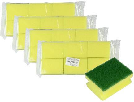 Benson Schuursponsjes - 24x stuks - met nagelbescherming - sterke reiniging