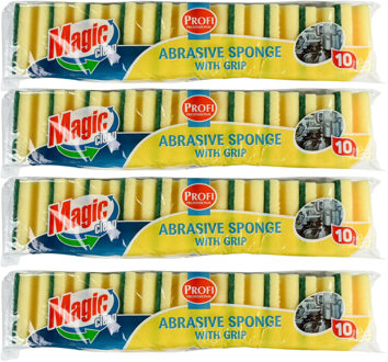 Benson Schuursponsjes - 40x stuks - met nagelbescherming - sterke reiniging