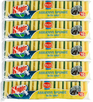 Benson Schuursponsjes - 50x stuks - met nagelbescherming - sterke reiniging