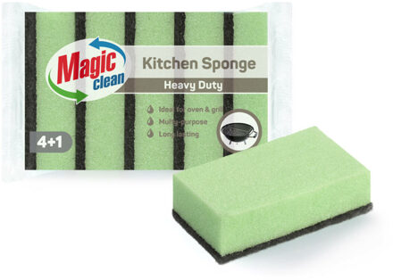 Benson Schuursponsjes set - 5x stuks - heavy duty - vezelspons - sterke reiniging