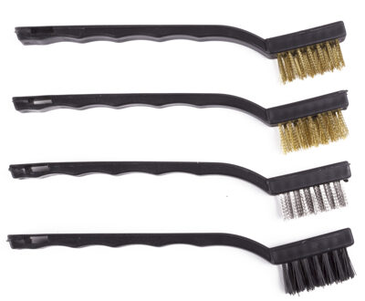 Benson Set van 4x stuks staalborstels 17 cm - Staalborstels Zwart