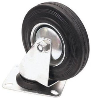 Benson Set van 4x zwenkwielen 75 mm rubber zwart