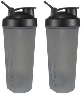 Benson Shakebeker met RVS mixbal - 2x - kunststof - lekvrij - 600 ml