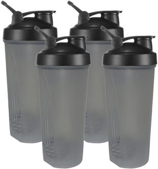 Benson Shakebeker met RVS mixbal - 4x - kunststof - lekvrij - 600 ml