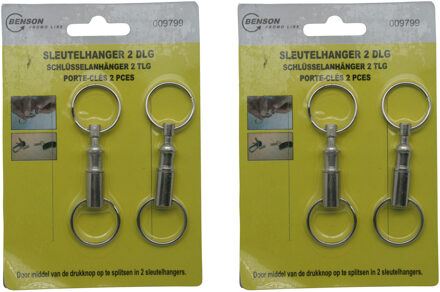 Benson Sleutelhangers - 4x - key snaps - met sleutelringen