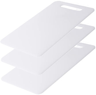 Benson Snijplank - 3x - wit - kunststof - 14 x 24 cm - Keuken voedsel bereiden