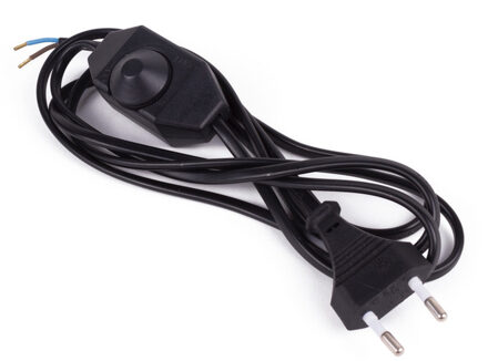 Benson Snoer met dimmer en stekker zwart 2 meter - Stekkers