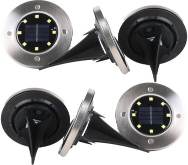 Benson Solar buitenlamp - 6x - LED - 12 cm - tuinpad verlichting - IP44 - solar
