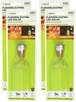 Benson Solar LED flesverlichting - 4x - warm wit - 100 cm - 5 LED's - solar
