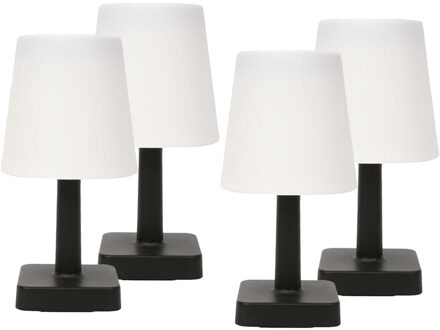 Benson Solar tafellamp LED - 4x - wit - 23 cm - IP44 - buiten - waterdicht tuinverlichting