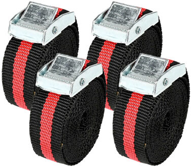 Benson Spanbanden - 4x - 2,5 meter - voor dekzeilen/aanhanger/transport bus - spanband