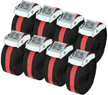 Benson Spanbanden - 8x - 2,5 meter - voor dekzeilen/aanhanger/transport bus - spanband