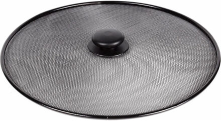 Benson Spatdeksel - D29 cm - rond - met kunststof knop - zwart