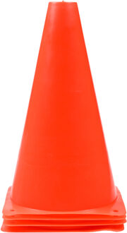 Benson Sport/voetbal training pionnen - 4x - oranje - PE kunststof - 13 x 23 cm