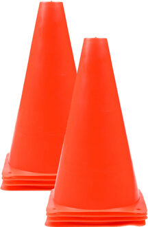 Benson Sport/voetbal training pionnen - 8x - oranje - PE kunststof - 13 x 23 cm