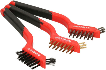 Benson Staalborstels - 3-delig - BBQ borstels - schrobborstels