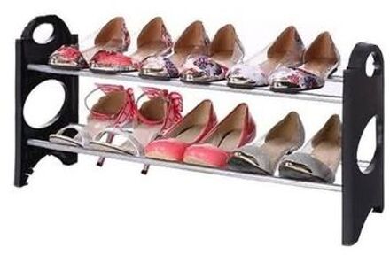 Benson Stapelbaar schoenen opbergrek / standaard 64 x 20 x 34 cm - Schoenenrekken Multikleur