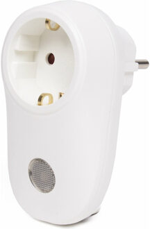 Benson Stekker met lichtsensor - wit - Stekkerlamp - Stopcontact